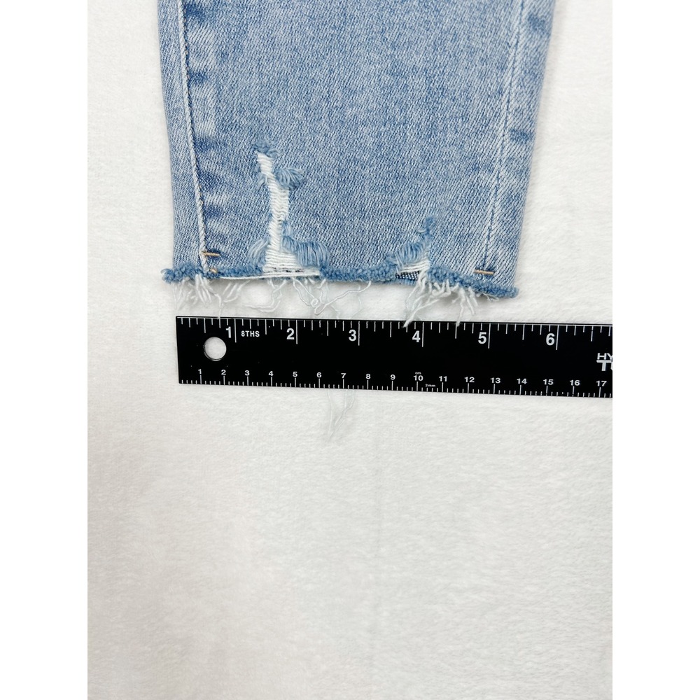 BKE Payton Mid Rise Skinny Jeans Light Wash Raw Hem 28x30 Womens Light Blue - Picture 4 of 12